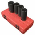 Gourmetgalley 0.5 in. Drive 12-Point Metric Deep Spindle Nut Impact Socket Set - 4 Piece GO3046231